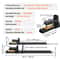 Heavy Duty 4000 lb Clamp-On Pallet Forks with Adjustable Stabilizer Bar for Tractors & Loaders