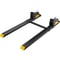 Heavy Duty 4000 lb Clamp-On Pallet Forks with Adjustable Stabilizer Bar for Tractors & Loaders