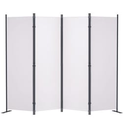 5.6 ft folding room divider – 4-panel privacy screen for office & bedroom