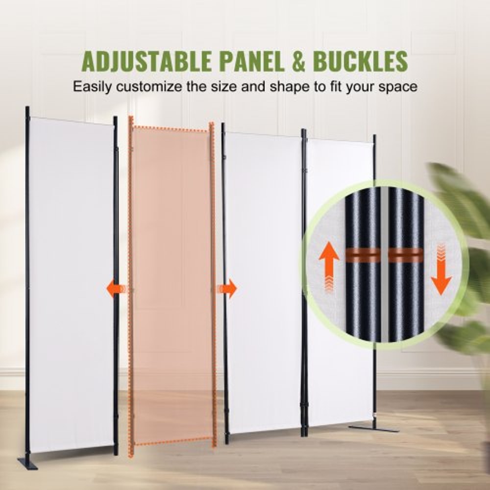 5.6 ft Folding Room Divider – 4-Panel Privacy Screen for Office & Bedroom