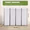 5.6 ft Folding Room Divider – 4-Panel Privacy Screen for Office & Bedroom