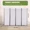 5.6 ft Folding Room Divider – 4-Panel Privacy Screen for Office & Bedroom