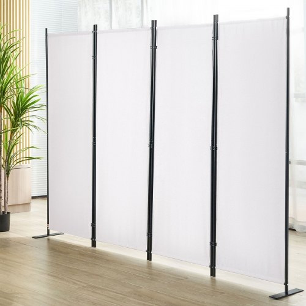 5.6 ft Folding Room Divider – 4-Panel Privacy Screen for Office & Bedroom
