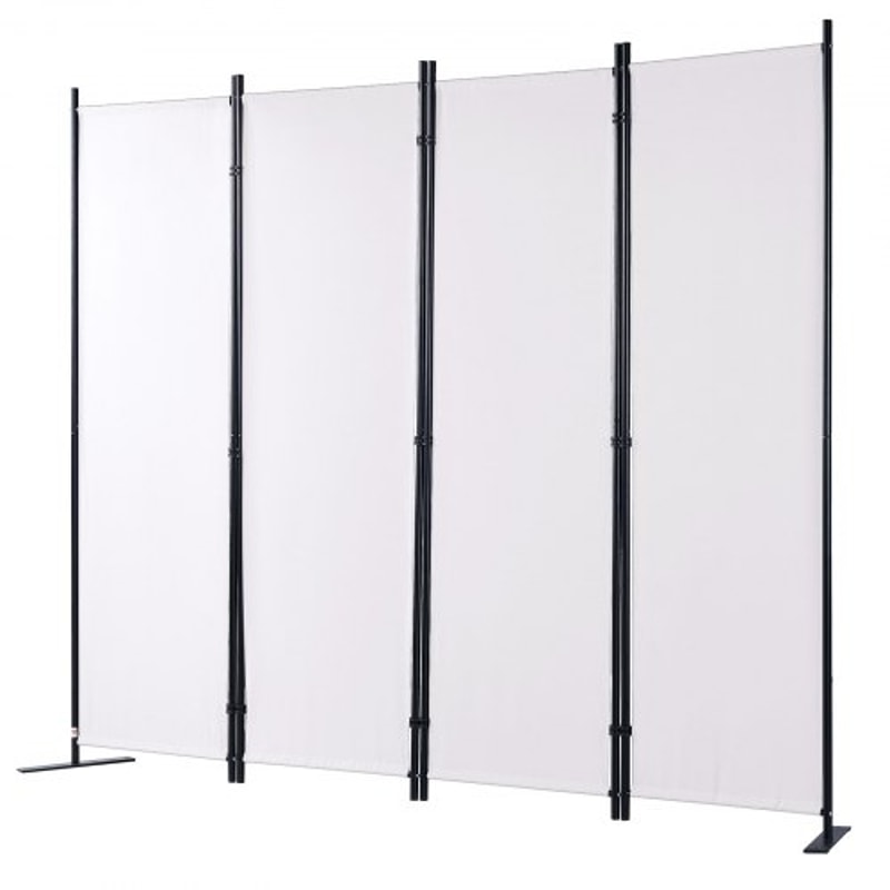 5.6 ft Folding Room Divider – 4-Panel Privacy Screen for Office & Bedroom