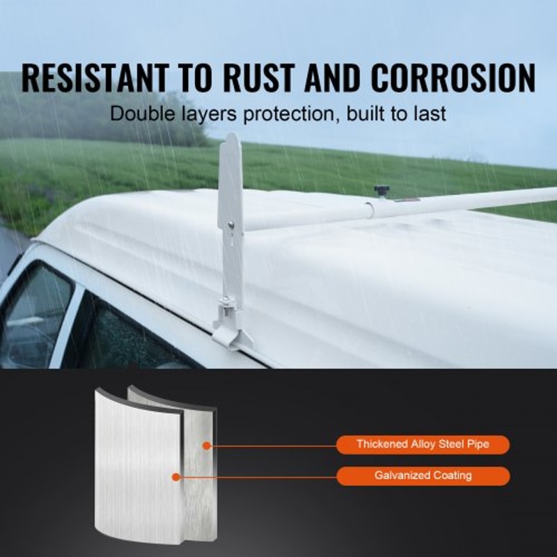 Premium Adjustable Van Roof Ladder Rack With Load Capacity 2