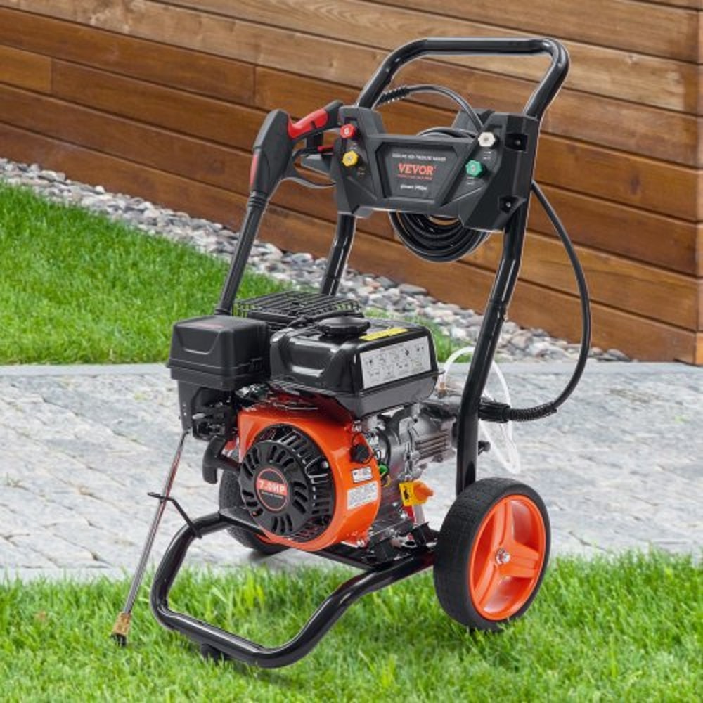 3400 PSI Gas Pressure Washer With Aluminum Pump 5 Nozzles For Driveways Cars Patios 6
