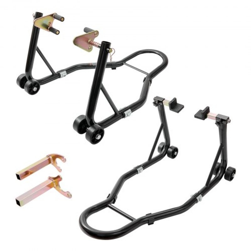 850LB Universal Motorcycle Paddock Stand Combo Front & Rear Wheel Lift Stand