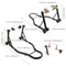 850LB Universal Motorcycle Paddock Stand Combo Front & Rear Wheel Lift Stand