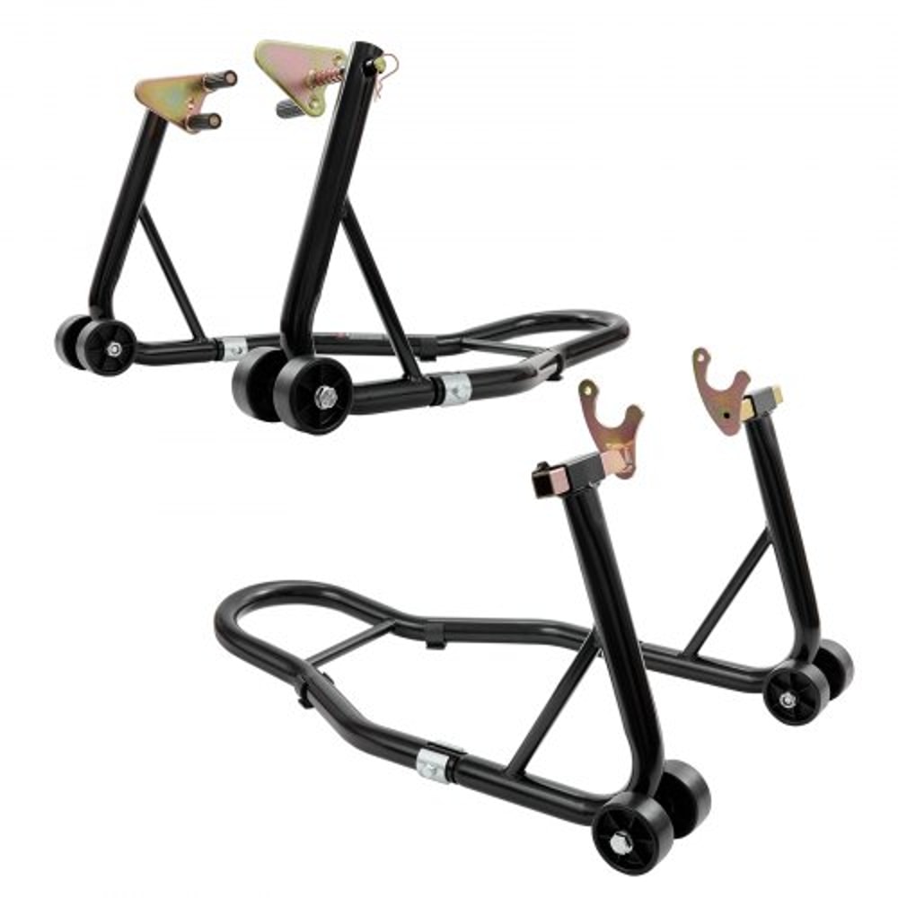 850LB Universal Motorcycle Paddock Stand Combo Front & Rear Wheel Lift Stand