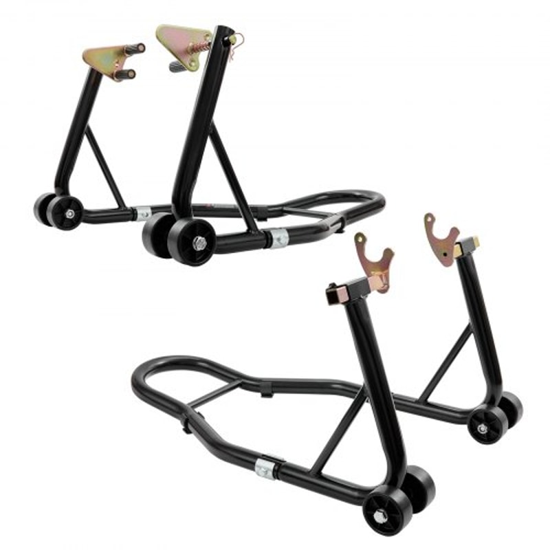 850LB Universal Motorcycle Paddock Stand Combo Front & Rear Wheel Lift Stand
