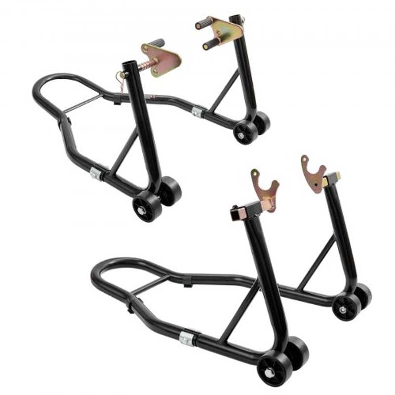 850LB Universal Motorcycle Paddock Stand Combo Front & Rear Wheel Lift Stand