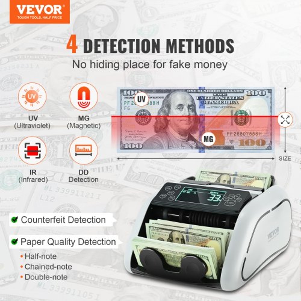 Smart Money Counter Machine With Counterfeit Detection Cash Counter For Small Business 1
