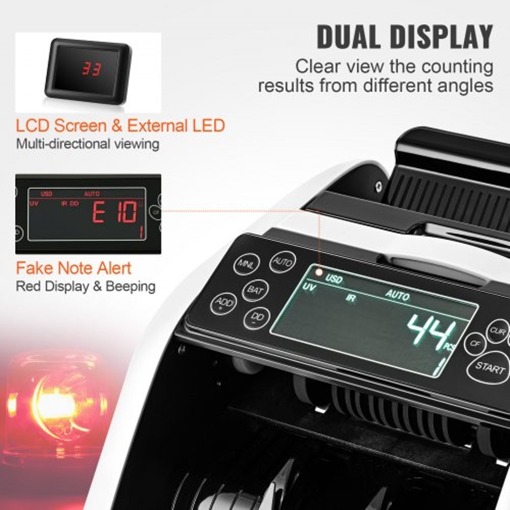 Smart Money Counter Machine With Counterfeit Detection Cash Counter For Small Business 4