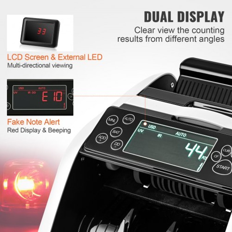 Smart Money Counter Machine With Counterfeit Detection Cash Counter For Small Business 4