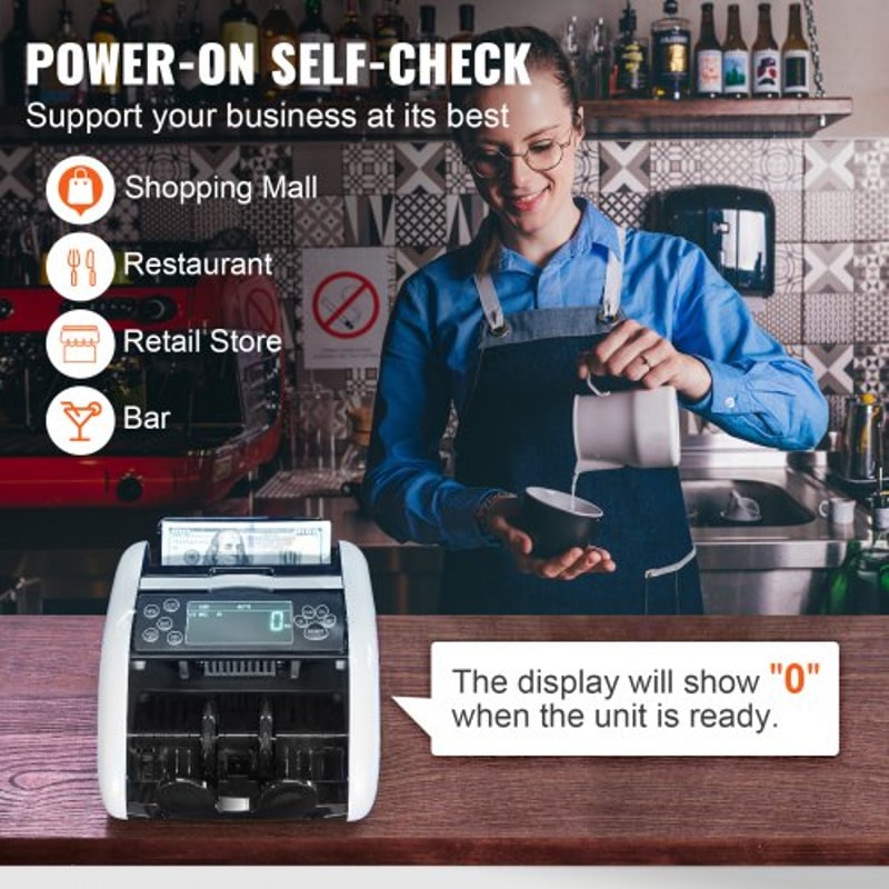 Smart Money Counter Machine With Counterfeit Detection Cash Counter For Small Business 5