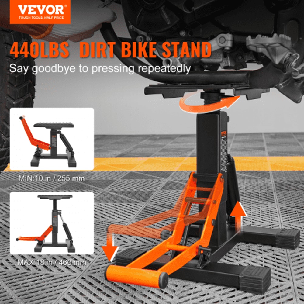 Hydraulic Dirt Bike Lift Stand 440 Lbs Motorcycle Jack With Adjustable Height Hoist Table 1