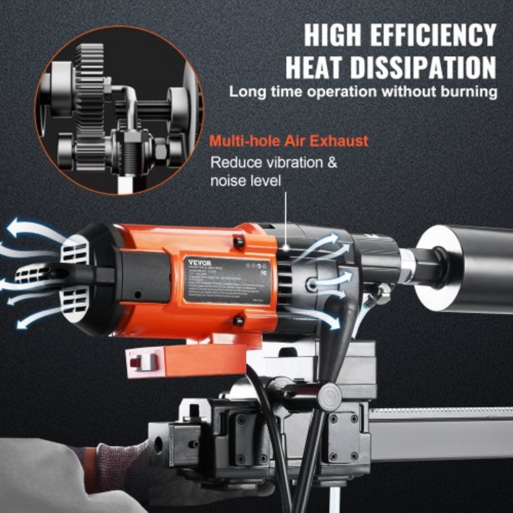 10Inch Diamond Core Drill Machine With Stand 2500W Wet Concrete Drilling Rig 4