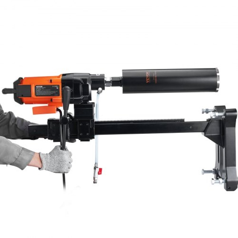 10Inch Diamond Core Drill Machine With Stand 2500W Wet Concrete Drilling Rig 7