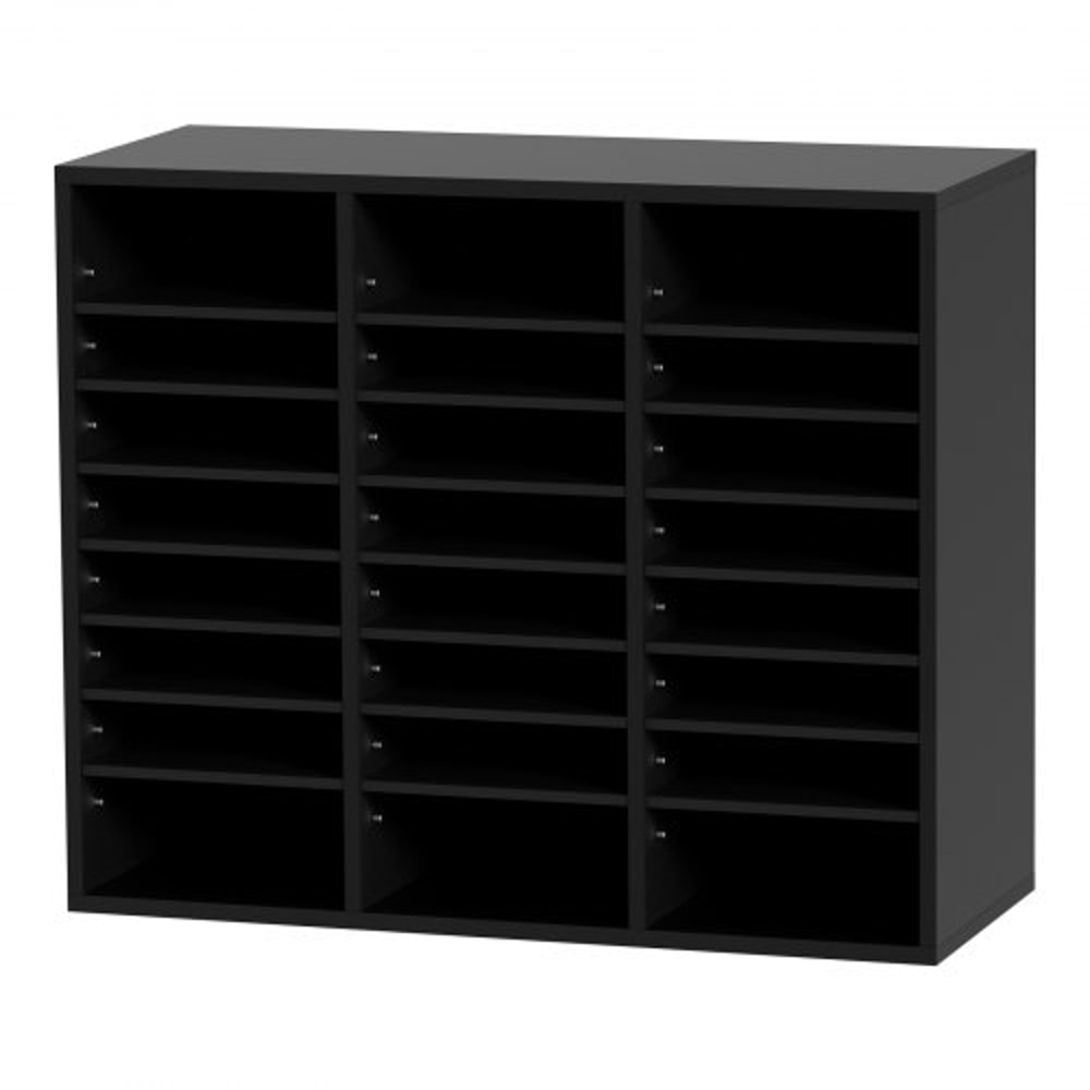 24Compartment Wood Literature Organizer With Adjustable Shelves For Office Classroom Mailroom Stor 6