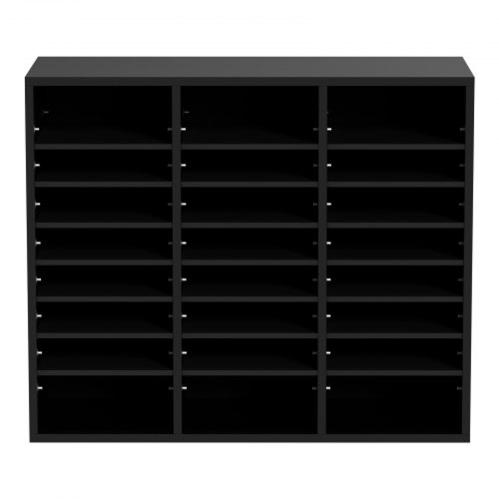 24Compartment Wood Literature Organizer With Adjustable Shelves For Office Classroom Mailroom Stor 8