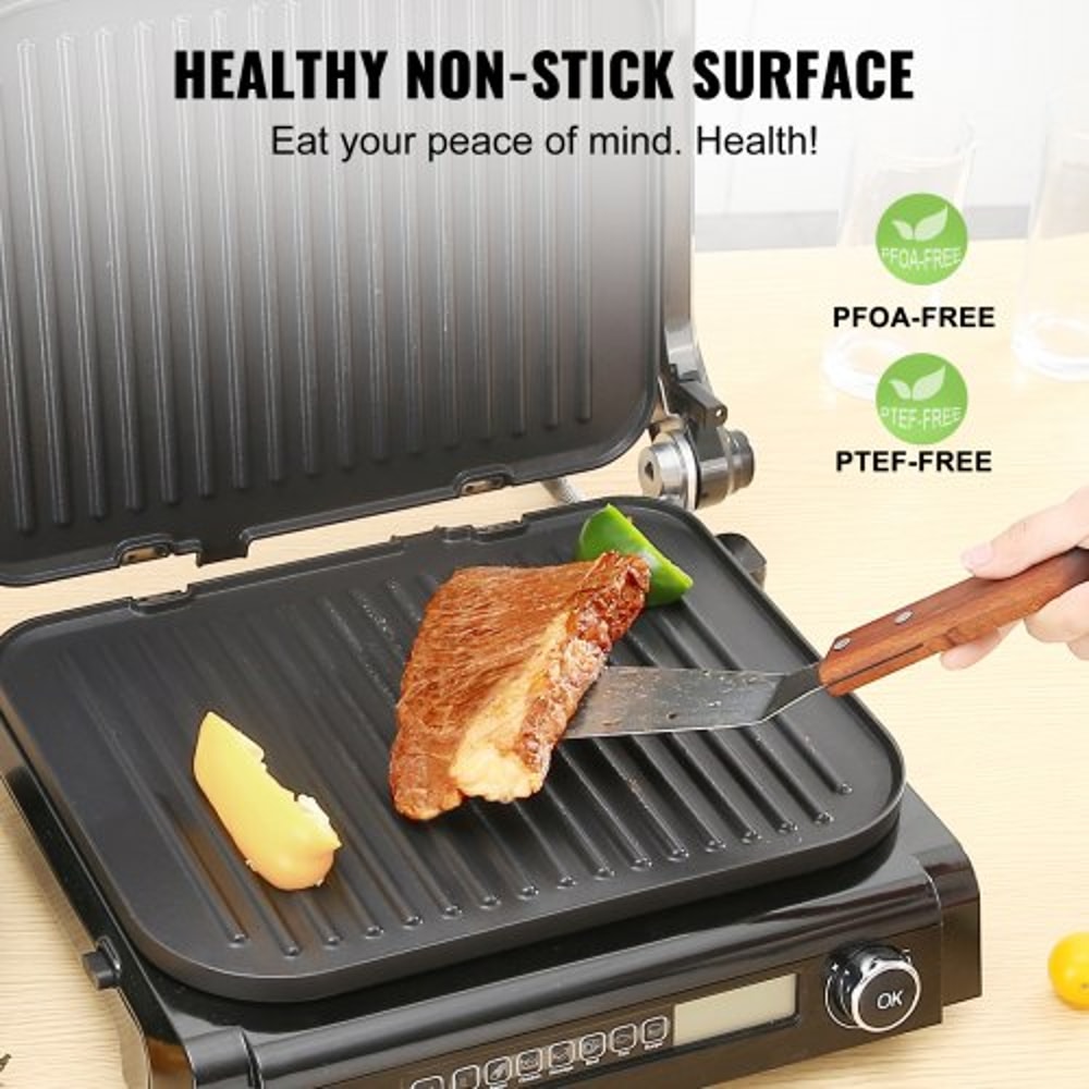 Commercial Stainless Steel Electric Griddle & Indoor Countertop Grill