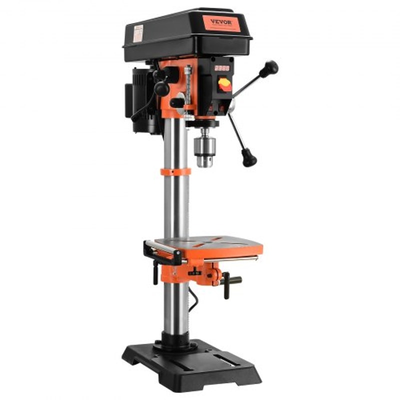 12Inch Benchtop Drill Press With Variable Speed Laser Guide Tilting Worktable 0