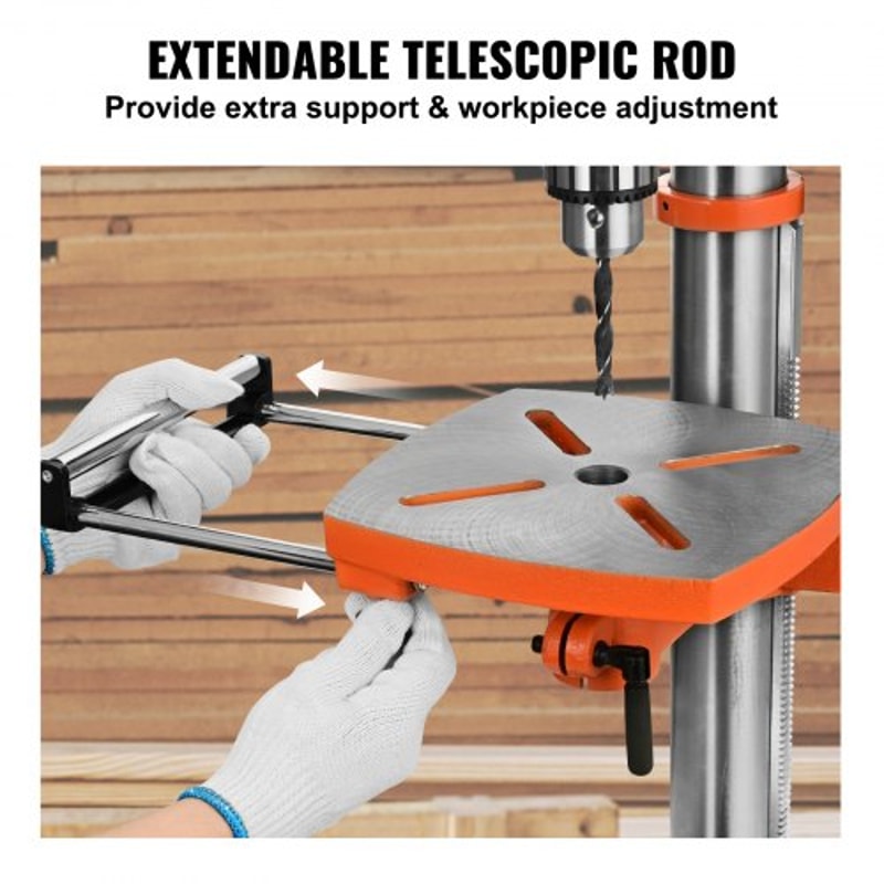 12Inch Benchtop Drill Press With Variable Speed Laser Guide Tilting Worktable 5