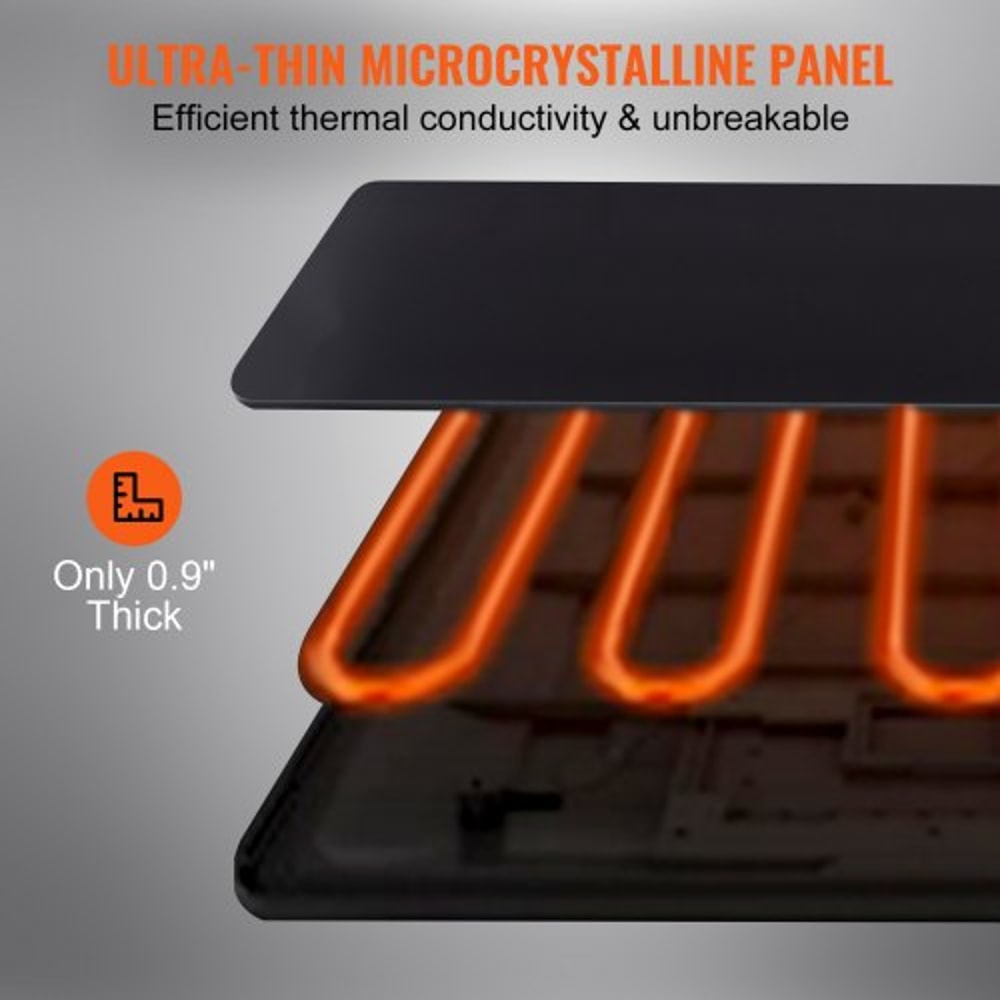Electric Warming Tray 165 X 11 Portable Food Warmer With Tempered Glass Surface 4
