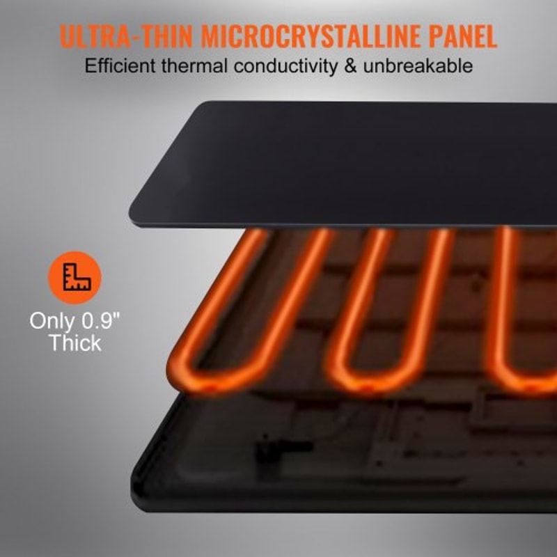 Electric Warming Tray 165 X 11 Portable Food Warmer With Tempered Glass Surface 4
