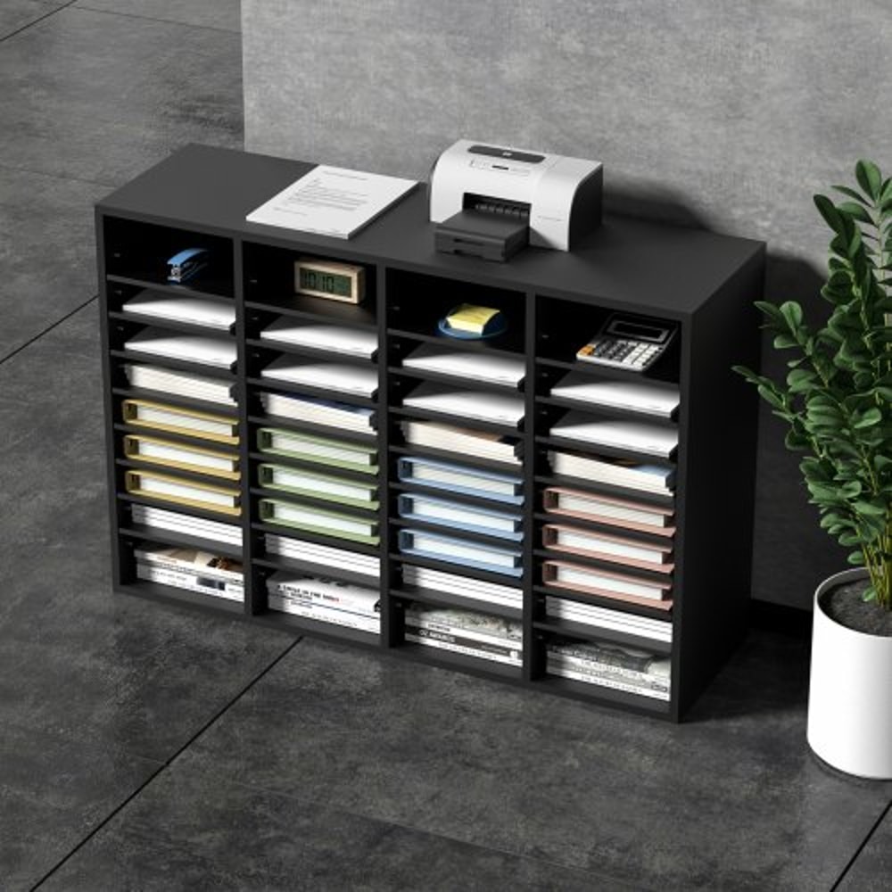 36Compartment Wood Literature Organizer Mail Sorter With Adjustable Shelves For Office And Classro 5