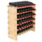 48Bottle Stackable Bamboo Wine Rack Freestanding 6Tier Wine Storage Display Shelf 0
