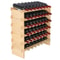 48Bottle Stackable Bamboo Wine Rack Freestanding 6Tier Wine Storage Display Shelf 0