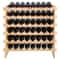 48Bottle Stackable Bamboo Wine Rack Freestanding 6Tier Wine Storage Display Shelf 8