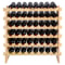 48Bottle Stackable Bamboo Wine Rack Freestanding 6Tier Wine Storage Display Shelf 8