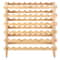 48Bottle Stackable Bamboo Wine Rack Freestanding 6Tier Wine Storage Display Shelf 7