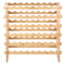 48Bottle Stackable Bamboo Wine Rack Freestanding 6Tier Wine Storage Display Shelf 7