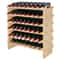 48Bottle Stackable Bamboo Wine Rack Freestanding 6Tier Wine Storage Display Shelf 9