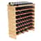 72-Bottle Bamboo Wine Rack Stackable Modular Display Shelf
