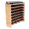 72-Bottle Bamboo Wine Rack Stackable Modular Display Shelf