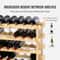 72-Bottle Bamboo Wine Rack Stackable Modular Display Shelf