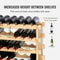 72-Bottle Bamboo Wine Rack Stackable Modular Display Shelf