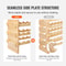 72-Bottle Bamboo Wine Rack Stackable Modular Display Shelf
