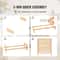 72-Bottle Bamboo Wine Rack Stackable Modular Display Shelf