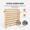 72-Bottle Bamboo Wine Rack Stackable Modular Display Shelf
