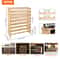 72-Bottle Bamboo Wine Rack Stackable Modular Display Shelf