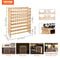 72-Bottle Bamboo Wine Rack Stackable Modular Display Shelf