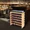 72-Bottle Bamboo Wine Rack Stackable Modular Display Shelf