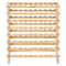 72-Bottle Bamboo Wine Rack Stackable Modular Display Shelf