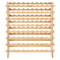 72-Bottle Bamboo Wine Rack Stackable Modular Display Shelf
