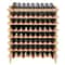 72-Bottle Bamboo Wine Rack Stackable Modular Display Shelf